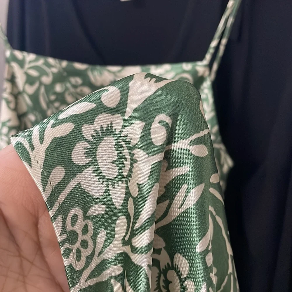 ZARA Green Floral Midi Dress | NWOT - Picture 12 of 14